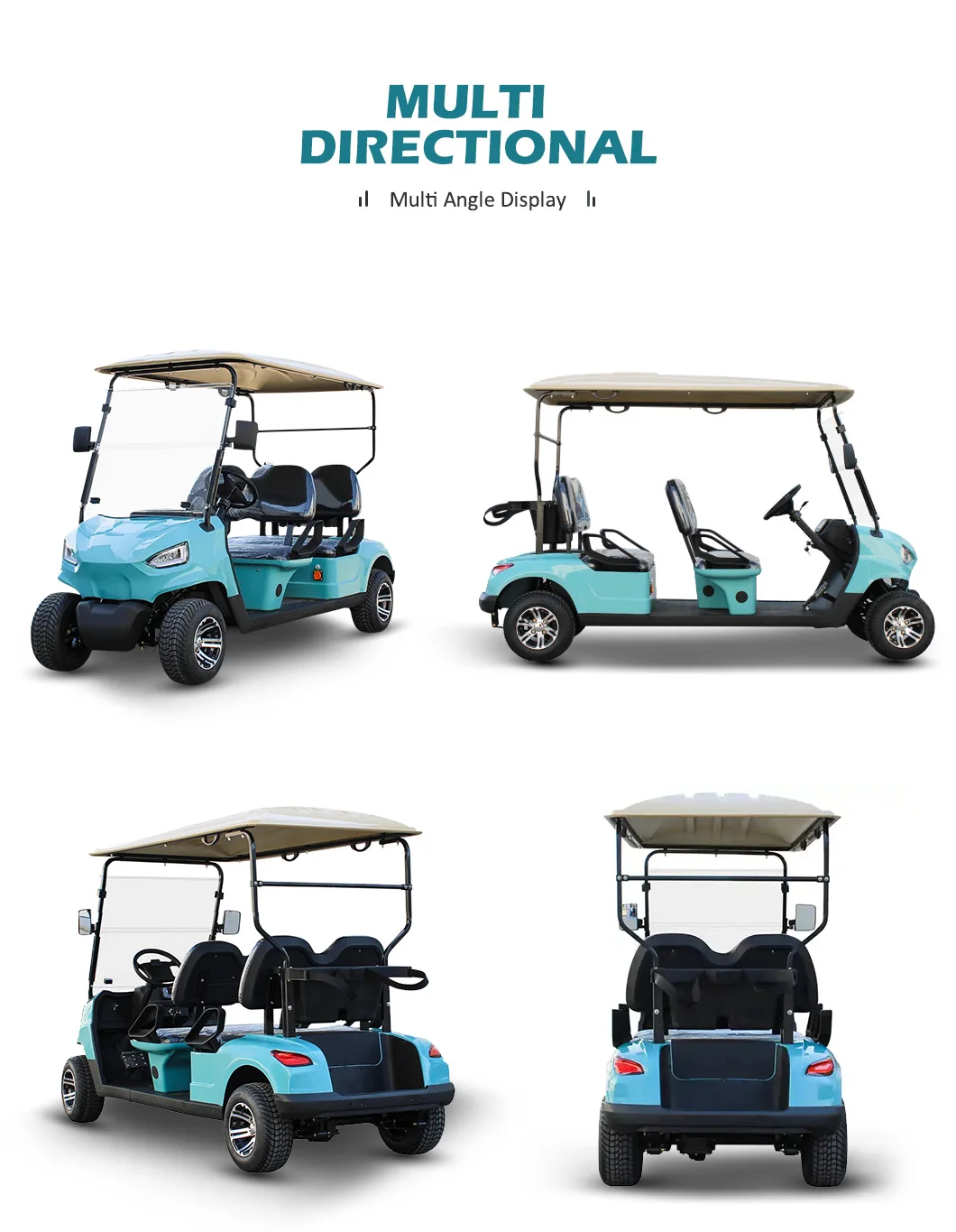 New Energy Vehicles Club Car Golf Cart Electric 4+2 Seater Lithium Battery Electric Golf Buggy Operated Golf Carts