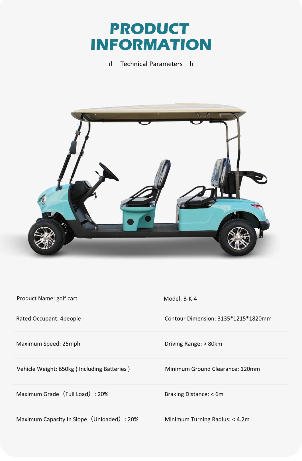 New Energy Vehicles Club Car Golf Cart Electric 4+2 Seater Lithium Battery Electric Golf Buggy Operated Golf Carts