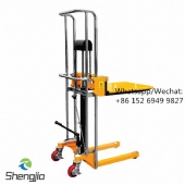 2024 New Manual Light Stacker Mini Lift Forklift Light Luggage Truck