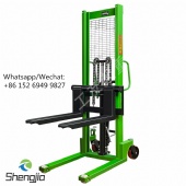 Forklift manual lifting hydraulic truck 1 ton 2 ton lifting stacker C-shaped steel small lifting truck loading and unloading truck