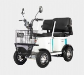 New electric scooter for the elderly to pick up children, small three-seater with a canopy mini bus, four-wheel electric vehicle