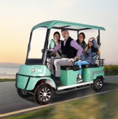 New minibus M6 electric four-wheeled scooter tourist scenic spot sightseeing car 4 seats 6 seats to pick up passengers with a shed four-wheeled vehicle