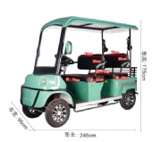 2024New minibus M6 electric four-wheeled scooter tourist scenic spot sightseeing car   4 seats 6 seats to pick up passengers with a shed four-wheeled vehicle