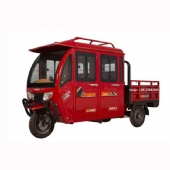 Semi-covered transport tricycle cargo electric delivery tricycle